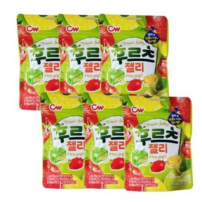 청우식품 후르츠젤리 (80g), 80g, 6개