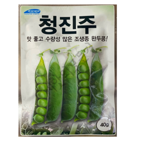 청진주 완두콩 씨앗 40g 맛 좋고 수량성 많은 대과종 조생종 완두콩, 1개