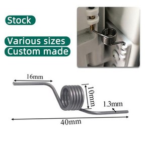 범용 냉장고 도어 힌지 강력한 스프링 와이어 직경 1.3mm 액세서리 배플 비틀림 스프링, 1) 2pcs  1.3X10X40, 1) 2pcs - 1.3X10X40