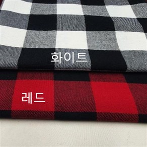 깅엄체크5cm 20수면 레드 /화이트, 1개