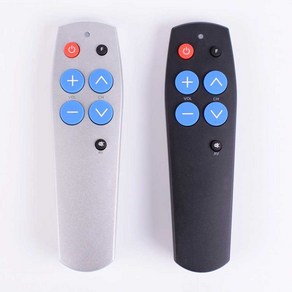 어르신 리모콘 간편 셋톱박스 편리한 노인 버튼 큰 TV 범용 오디오 조작 할머니, 검은색 검은색 파란색 열쇠, 1개
