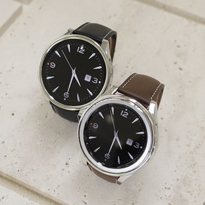 스트랩맨 갤럭시워치6 5 4 클래식 풀세트 D버클 가죽스트랩+케이스+강화유리 44mm 40mm 클래식 47mm 43mm 프로 정품 호환, 워치5 / 워치4 44mm, 아이보리 (A1+103A1+35), 1개