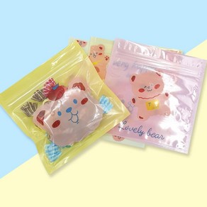 선물 포장 지퍼백 답례품 어린이집선물 유치원선물 간식 봉투 30P, 랜덤발송