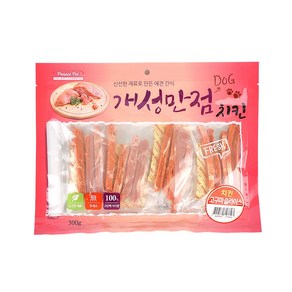 개성만점 치킨+고구마 슬라이스 300g 애견간식, 1개