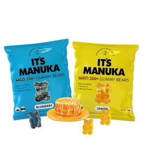 잇츠마누카 꿀 젤리 레몬 블루베리맛 2종 혼합구성 IT`S MANUKA 50gX2(봉), 없음, 1개, 50g