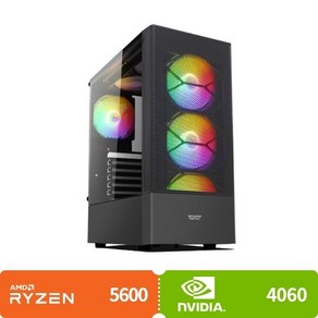 [컴퓨존] 조립PC 아이웍스5-5053 (라이젠5-5600/RTX4060/DDR4 16GB/NVME 512GB), Fee DOS, 512GB, 16GB, 블랙