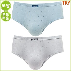 트라이 남자 모달 세미 맥시 삼각 팬티 2매입 PXH11 MA2