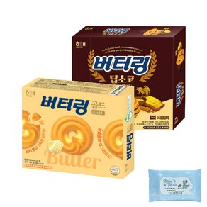 해태 버터링+버터링 딥초코 (+물티슈10매증정), 1세트, 349g