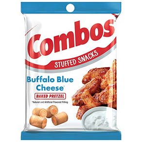 COMBOS Buffalo Blue Cheese Petzel Baked Snacks 6.3-Ounce Bag COMBOS 버팔로 블루 치즈 프레첼 구운 스낵 6.3온스 가방, 1개, 178g