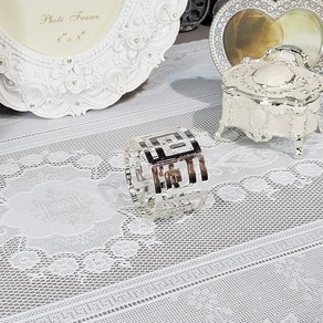 웨딩포 냅킨링 실버 다마스크 Napkin Ring Silve Damask, 1세트, 1개