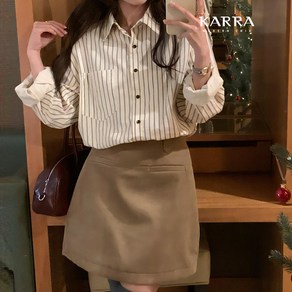 카라 KARRA 77까지 씬더블라인셔츠 A4S0662