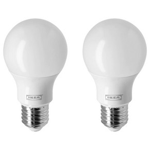 IKEA 이케아 RYET 뤼에트 LED 전구 2개세트 E26 600루멘 인테리어조명 LEDARE E26 806루멘, 2개