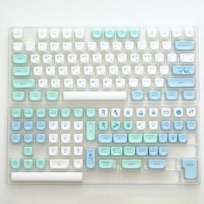 게이밍키보드 기계식 적축 무선 KBDiy KOA 프로파일 PBT GMK 9009 키캡 키보드 커스텀 MX 스위치 DIY 139 키 캡 GMK75 GMK67 K500 87, 없음, 19) Snow Mountain-KR - Boxed