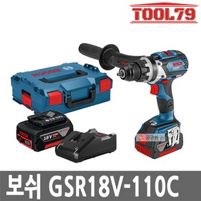 보쉬 GSR18V-110C 18V 충전 드릴 5.0AH 2개 리튬이온 커넥티비티