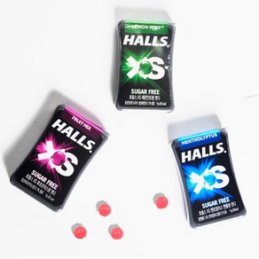 HALLS 호올스 XS 멘톨 사탕 졸음방지 미니 캔디 3종 택1, 1개