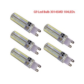 G9 LED 전구 12W 샹들리에 스포트라이트 조명 AC 220V 110V SMD3014 104LED 가정용 에너지 30 W 40W 할로겐 램프 교체 5, 웜 화이트, AC110V 104LEDs, 1개