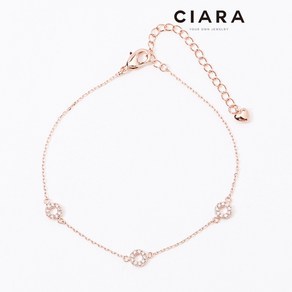 CIARA 14K Saviano 뜨레 샤이닝 서클스톤 팔찌(GoldPlated)