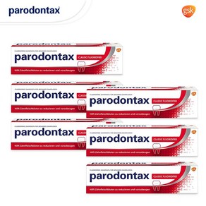 파로돈탁스 독일 Paodontax 무불소클래식(레드) 잇몸 치약 75ml 묶음 독일직배송, 6개