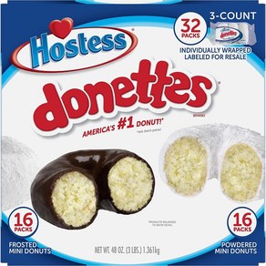 호스티스 버라이어티팩 도너츠 도네티즈 소포장 대용량 32개입, Veiety-Donettes-32ct, 1개