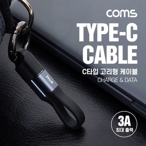 USB 3.1(Type C)열쇠고리형케이블10cm 3A 고속충전및데이터전송, 1개, 1개