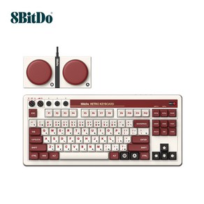 8bitdo 레트로 유무선 기계식 키보드 게이밍 핫스왑 87키 AB슈퍼키 포함