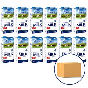 롱라이프 폴란드 수입 멸균 우유 (1박스-12팩) WHOLE EUROPEAN UHT Milk, 12개, 1L