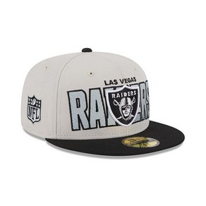 New Era 블랙 프라이데이 남성용 스톤 라스베거스 레이더스 2023 NFL 드래프트 온 스테이지 59FIFTY 피티드 모자