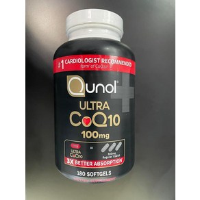 Qunol 큐놀 울트라 코큐텐 100mg 소프트젤 180정, 1개