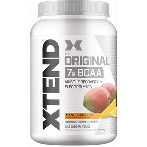 Scivation XTEND 7g BCAA's Glutamine Powde 90SRV MANGO MADNESS 760681, 1.26kg, 1개