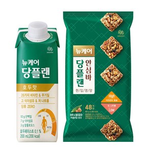 뉴케어 당플랜 호두맛 곡물맛 200ml 30팩 + 한입영양 안심바 10g x 48개입 / 당뇨식 당뇨환자 영양간식, 호두맛 30팩 + 한입영양 안심바 10g x 48개입, 30개