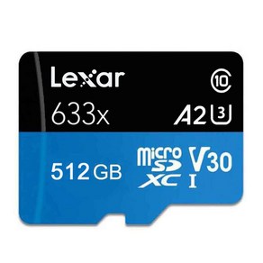 Lexar 633X A2 U3 V30 512GB Micro Card SDXC Memory Card Flash Memory Microsd TF Mini Card 512G