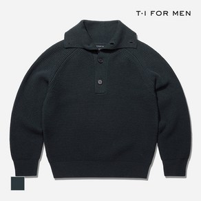 [T.I FORMEN] 하프 버튼 립 니트 뉴스탠다드_M228MSW583M