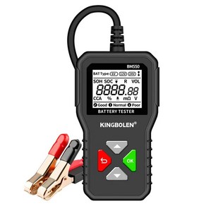 KINGBOLEN BM550 자동차 배터리 테스터 6V 12V 24V 100-2000 CCA 2Ah-220Ah 시스템 감지 자동 분석기 도구 PK KW208 [01] BM550, 1개