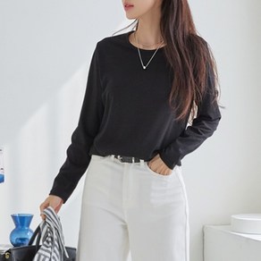 [나크21] (F~XL) 데일리 스판 기본 티셔츠 KO51-T-09