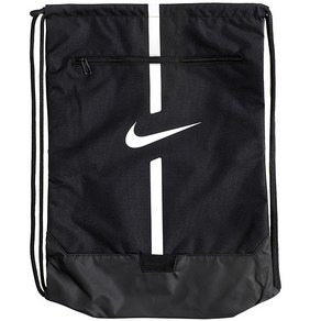 나이키 ACADEMY GYMSACK 헬스 운동 러닝 신발 축구공 주머니 슈즈백 보조 가방, black+white, 52x34, 1개