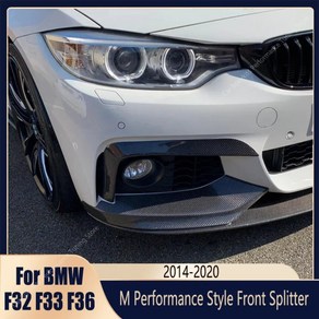 Bmw F32 F32 F36 MP 스타일 프론트 범퍼 립 스플리터 4 시리즈 420d 425d 430i 430d 435d 2014-2020 안개등 그릴 트림 바디킷, 1.Gloss Black Splitte