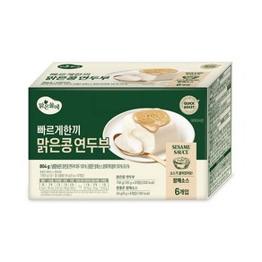 빠르게한끼 맑은콩 연두부 125g+참깨소스 9g 6개, 1개