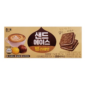 해태 샌드에이스 밤라떼맛 (사탕증정), 6개, 68g