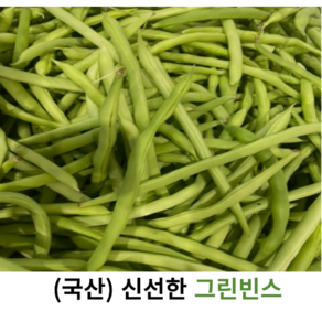 국산) 최상급 신선한 생 그린빈스 300g 500g 1kg 국산 그린빈스 껍질콩 콩깍지 생그린빈