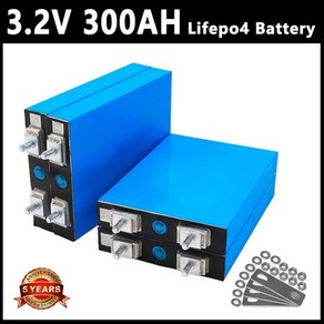 골프 카트 보트용 충전식 리튬 다리미 인산염 셀 팩 Lifepo4 배터리 DIY A 등급 3.2V 100AH 200AH 300AH 12V 24V 48V, 1개, 1개입