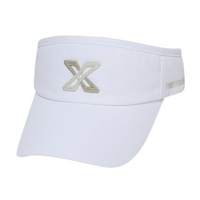 [제이디엑스] JDX 골프 봄 가을 여성 X로고 기본 바이저 X1CPV5902, 화이트, 1개