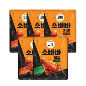 고메 소바바 치킨 양념 순살 375g x4개+양념 봉 300g x1개, 없음, 4개