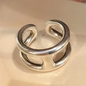 H 오스모스 반지 H Osmose Ring (silver 925 x 18k gold plating: 오픈반지 H반지 명품반지 볼드반지 실버반지 실버링 엄지반지)