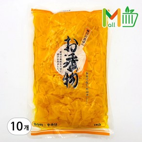 신동경단무지 슬라이스 1BOX 업소용 반달단무지, 1kg, 10개