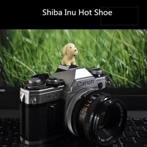 핫슈 보호 커버 SLR 카메라 캐논 200d 니콘 소니 후지 xt30 xt4 5 용 캡 방진 만화 사진, 03 Shiba Inu Hot Shoe, 1개