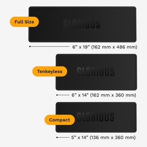 [글로리어스] 키보드 매트 65% 75% 100% 배열, 75배열  360 mm x 162 mm, 1개