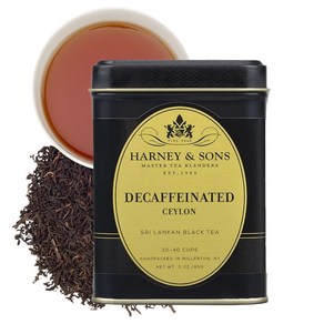 Haney & Sons Fine Teas 디카페인 실론 홍차 틴 85g(3온스) 루즈 리프, 1개, 1개입, 113.4g