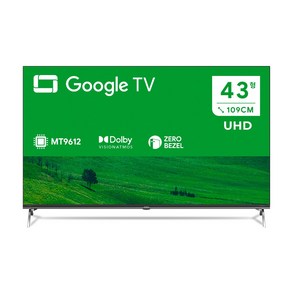 더함 109cm 43인치 UHD 스마트 구글TV 안드로이드 4K LED 스마트티비 UA431UHD, 고객직접설치, 스탠드형