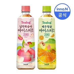 티로그 아이스티500ml) 납작복숭아 홍차 10개+제주청귤 10개 / 제로칼로리 0kcal, 상세 설명 참조, 500ml, 1개