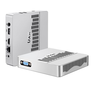 미니 PC 지원 M.2 SSD 2TB 확장 프로세서 N3350 4K HD 및 VGA 듀얼 디스플레이 BT 2.4/5G WiFi USB3.0 LAN VESA 마운트/가정/비즈니스